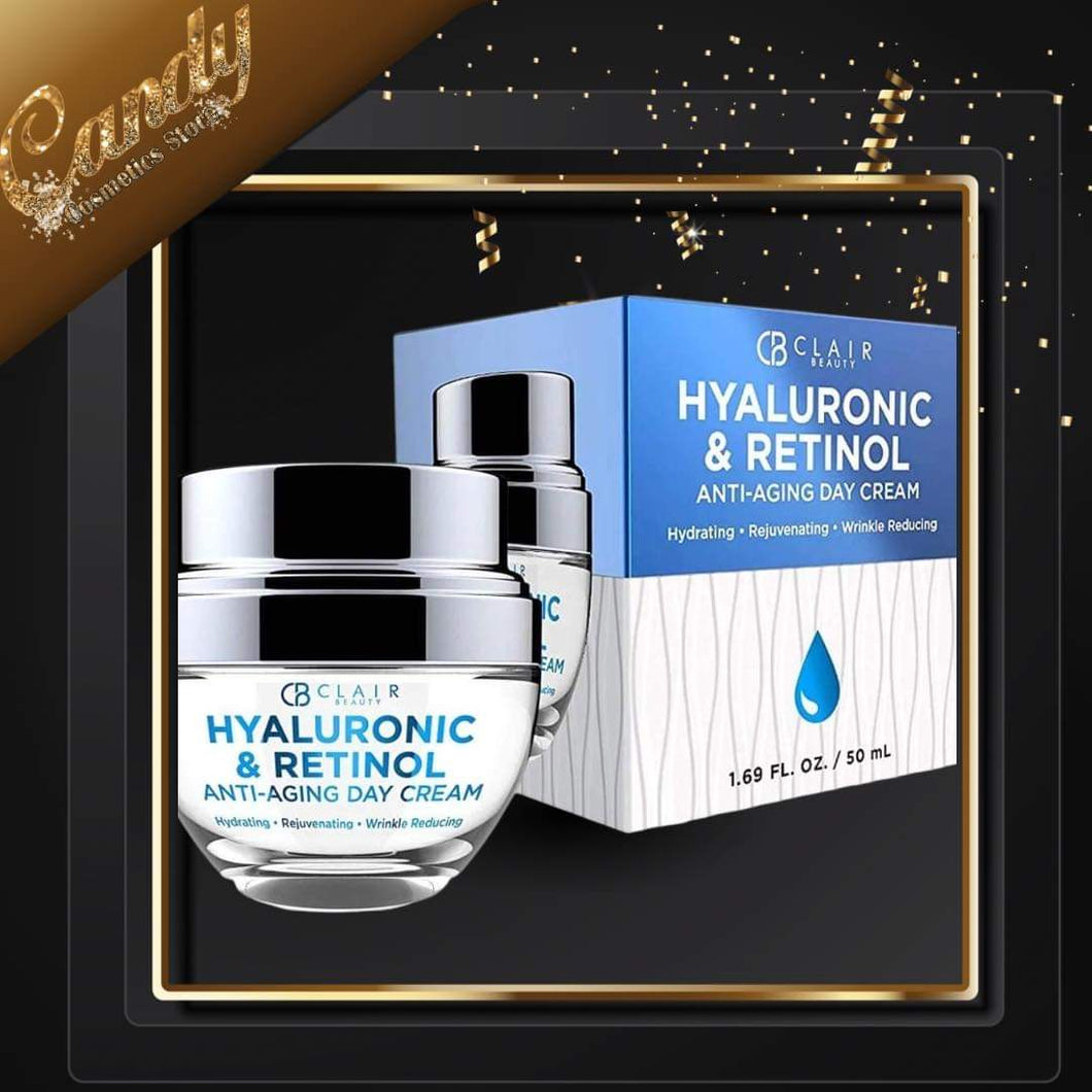 clair beauty hyaluronic and retinol anti aging day cream